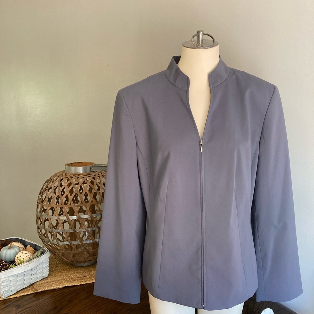 Valerie Stevens Gray Blazer Sz 12 NWT